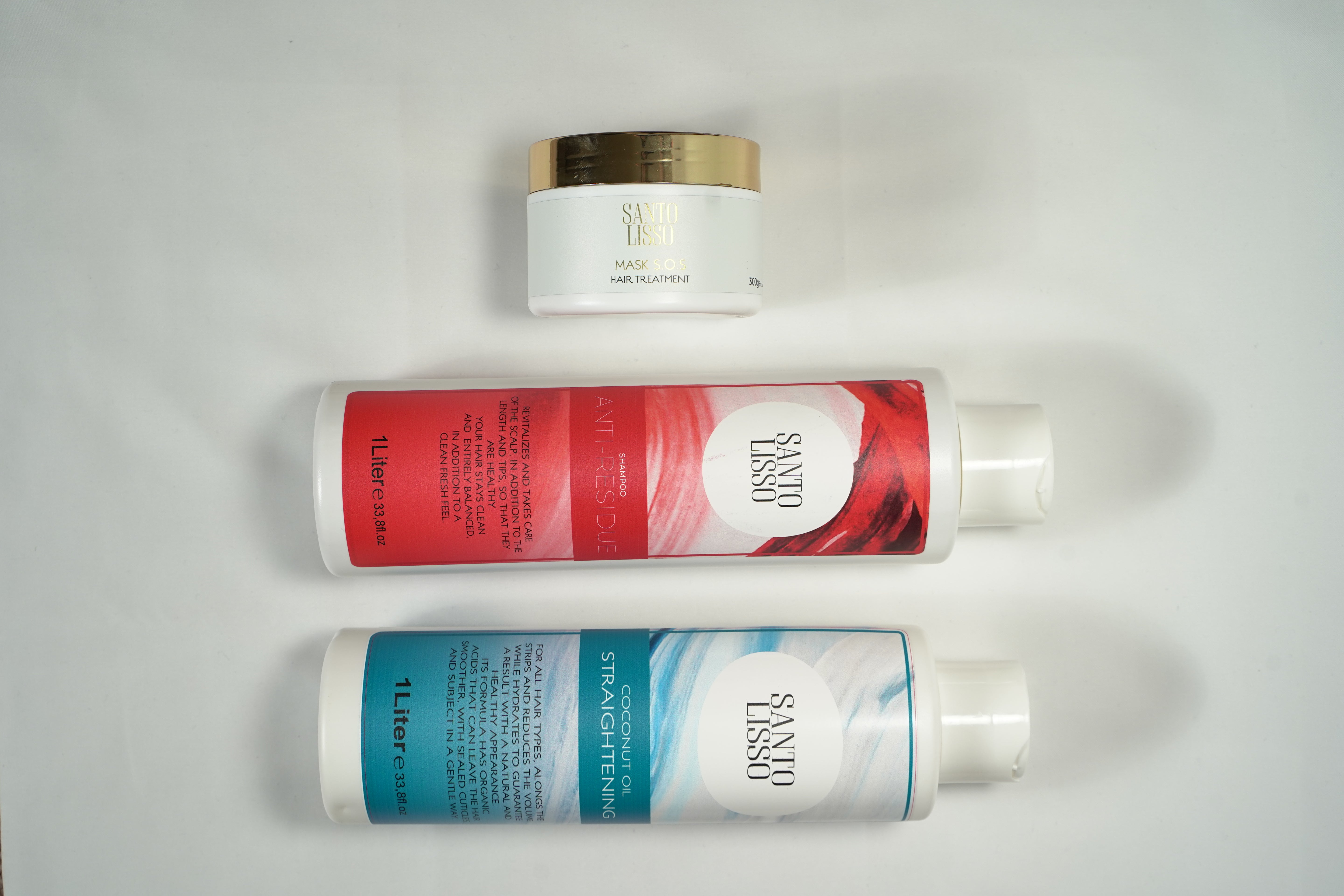 Kit Litro de Alisado de Coco+ Shampoo antiresiduos + Mascarilla SOS